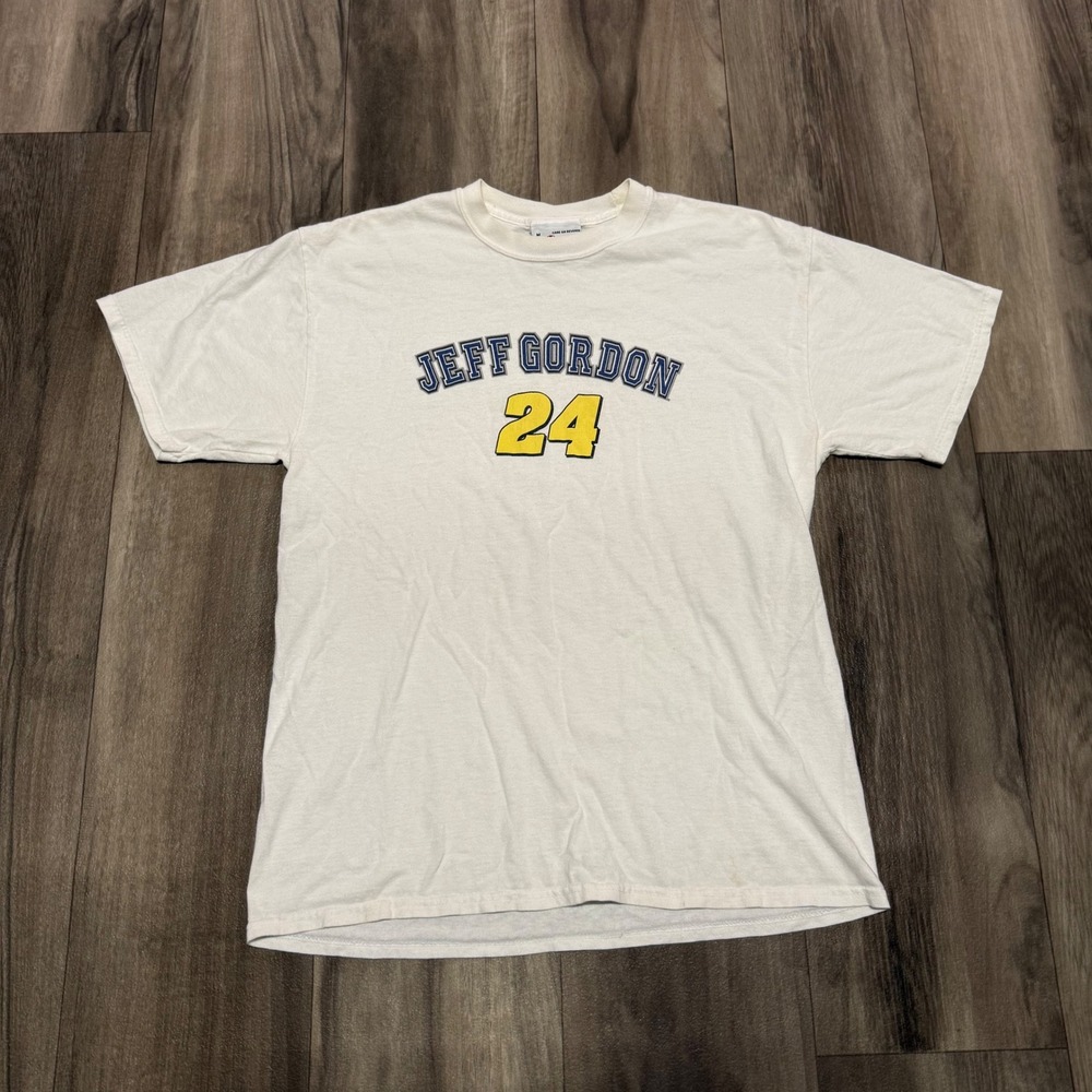 Vintage Winners Circle Jeff Gordon 24 NASCAR Racing Graphic T-Shirt White Medium